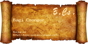 Bagi Csongor névjegykártya