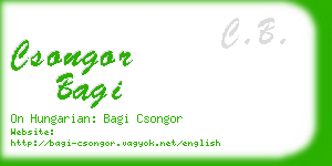 csongor bagi business card